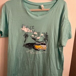 Hootie And The Blowfish Live And Tell Tee Shirt Mint Green XL VW Bus